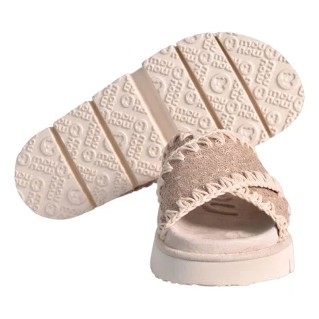 CRISS-CROSS SANDAL PAILETTES MOU MU.SW461007G NAT