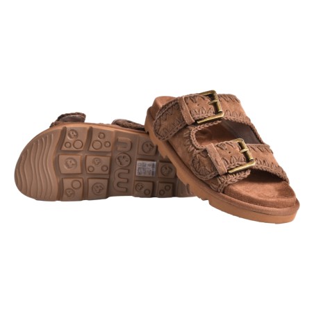 LOW BIO SANDAL TWO BUCKLES MOU MU.SW631000A NUT