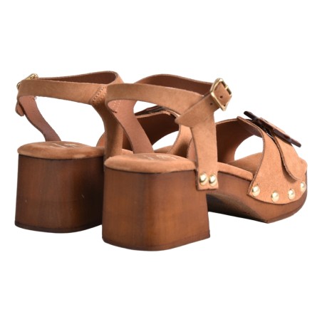SANDALO ZOCCOLO CAMOSCIO J.O.LUXURY STYLE 2357 CUOIO