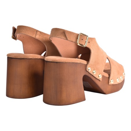 SANDALO ZOCCOLO INCROCIO J.O.LUXURY STYLE 2471 CUOIO