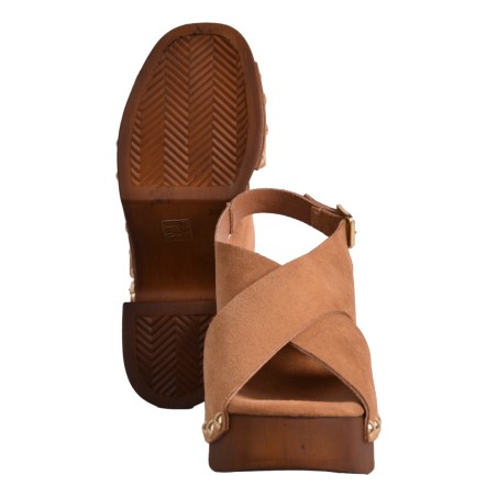 SANDALO ZOCCOLO INCROCIO J.O.LUXURY STYLE 2471 CUOIO