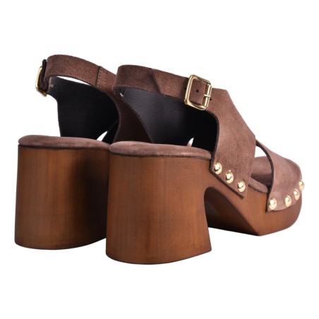 SANDALO ZOCCOLO INCROCIO J.O.LUXURY STYLE 2471 T.MORO