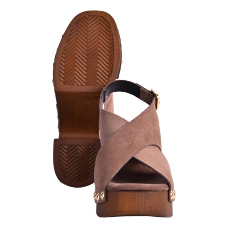 SANDALO ZOCCOLO INCROCIO J.O.LUXURY STYLE 2471 T.MORO