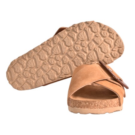 CIABATTA INCROCIO C/FIBBIA J.O.LUXURY STYLE 6166 CUOIO/BRONZO