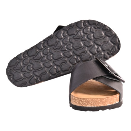 CIABATTA INCROCIO C/FIBBIA J.O.LUXURY STYLE 6166 NERO/NERO