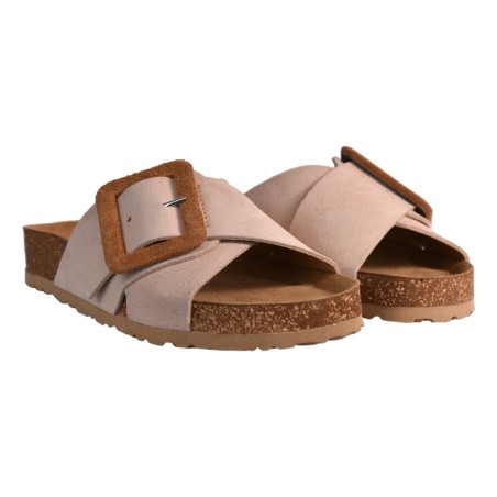 CIABATTA INCROCIO C/FIBBIA J.O.LUXURY STYLE 6166 NUDE/CUOIO