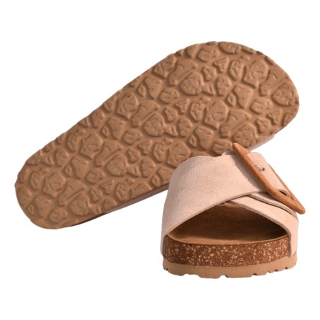 CIABATTA INCROCIO C/FIBBIA J.O.LUXURY STYLE 6166 NUDE/CUOIO