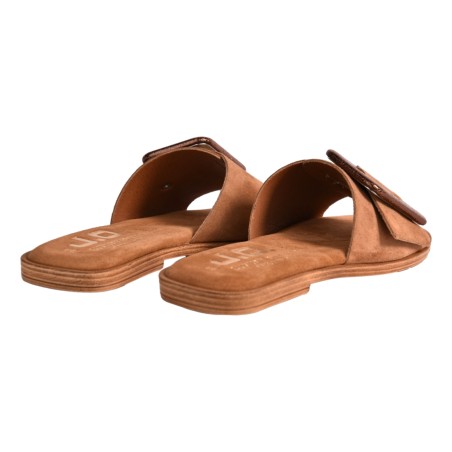 CIABATTA CAMOSCIO FIBBIA J.O.LUXURY STYLE 6208 CUOIO/BRONZO