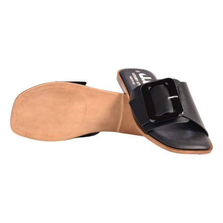 CIABATTA PELLE C/FIBBIA VERNICE J.O.LUXURY STYLE 6208 NERO