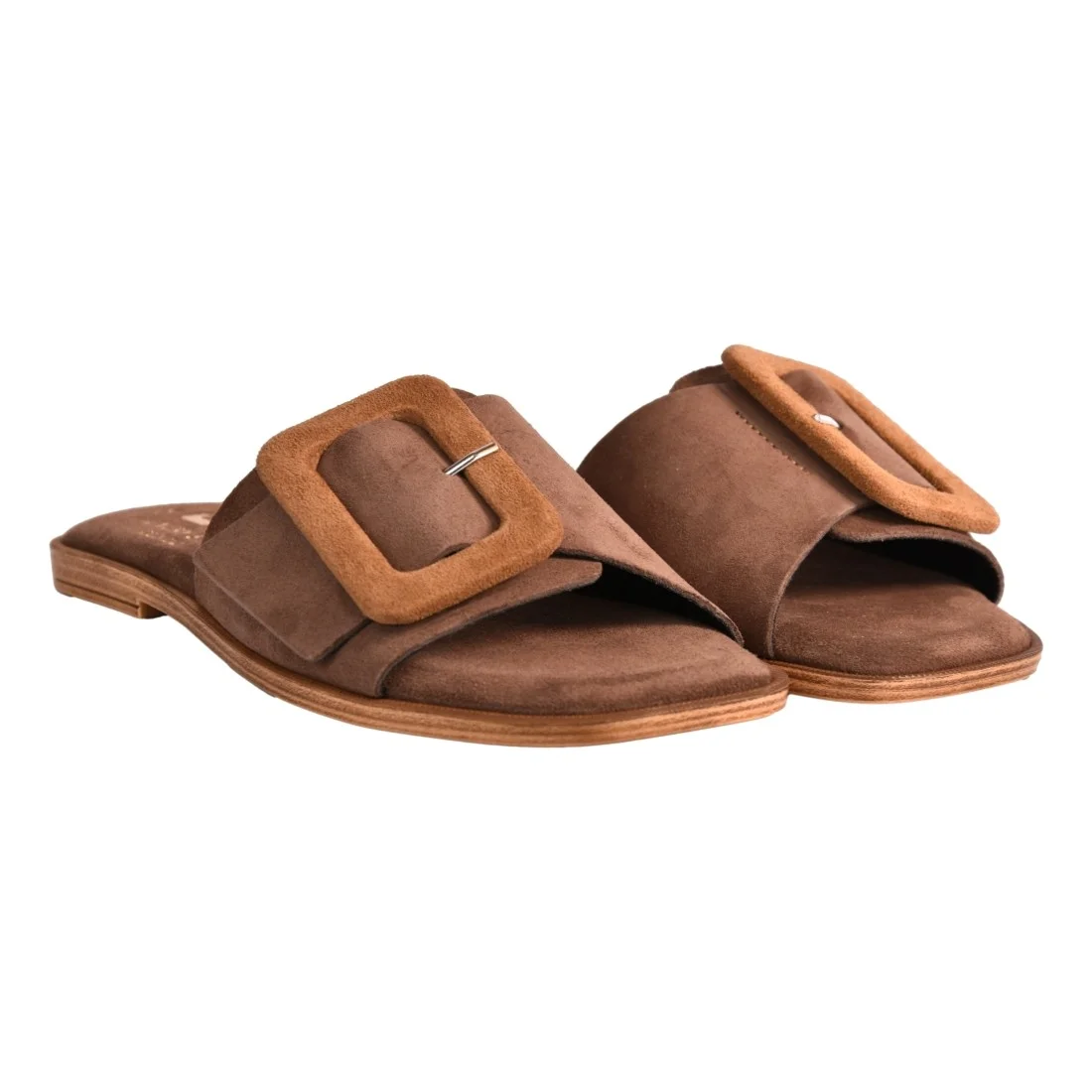 CIABATTA CAMOSCIO FIBBIA J.O.LUXURY STYLE 6208 T.MORO/CUOIO