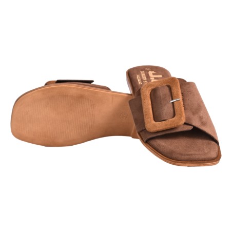 CIABATTA CAMOSCIO FIBBIA J.O.LUXURY STYLE 6208 T.MORO/CUOIO