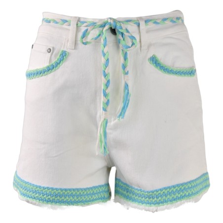SHORTS DENIM C/CINTURA PHO FIRENZE 5421031 MINT