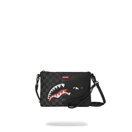 UNFINISHED SHARK POUCHETTE SPRAYGROUND 910B7479NSZ GREY