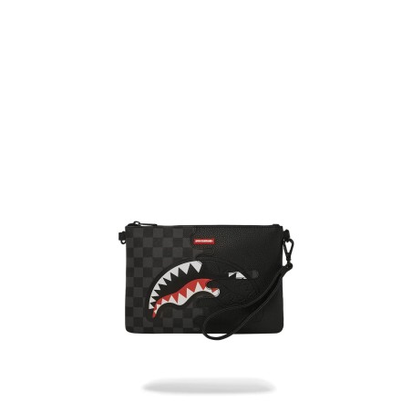 UNFINISHED SHARK POUCHETTE SPRAYGROUND 910B7479NSZ GREY
