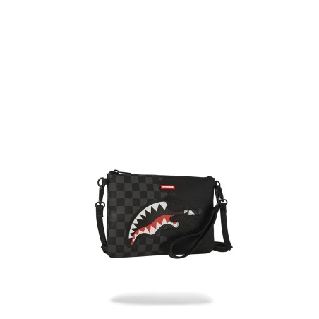 UNFINISHED SHARK POUCHETTE SPRAYGROUND 910B7479NSZ GREY