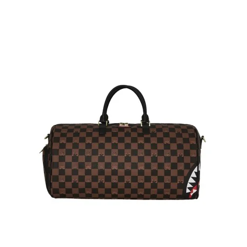 PEEKING CHARACTER CHECK DUFFEL SPRAYGROUND 910D7506NSZ BROWN