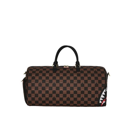 PEEKING CHARACTER CHECK DUFFEL SPRAYGROUND 910D7506NSZ BROWN
