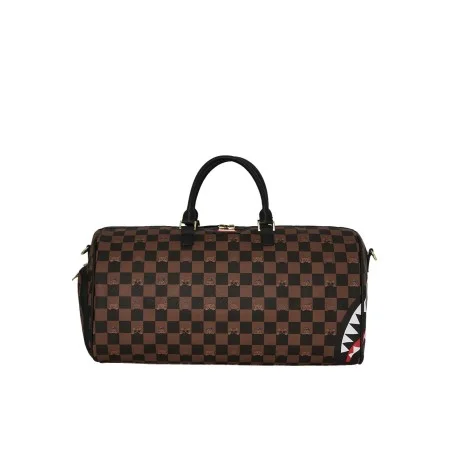 PEEKING CHARACTER CHECK DUFFEL SPRAYGROUND 910D7506NSZ BROWN