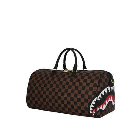 PEEKING CHARACTER CHECK DUFFEL SPRAYGROUND 910D7506NSZ BROWN
