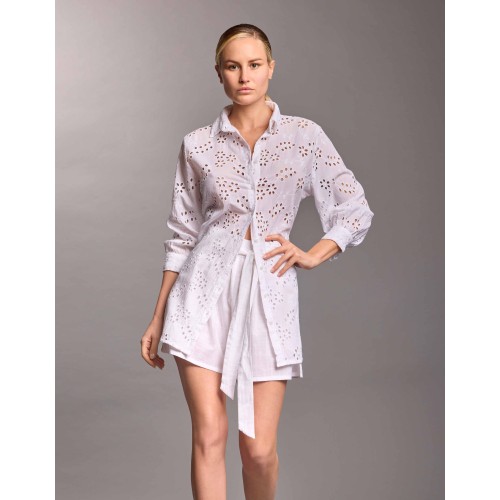 PALOMA MAXI CAMICIA VACANZE ITALIANE 018 BIANCO