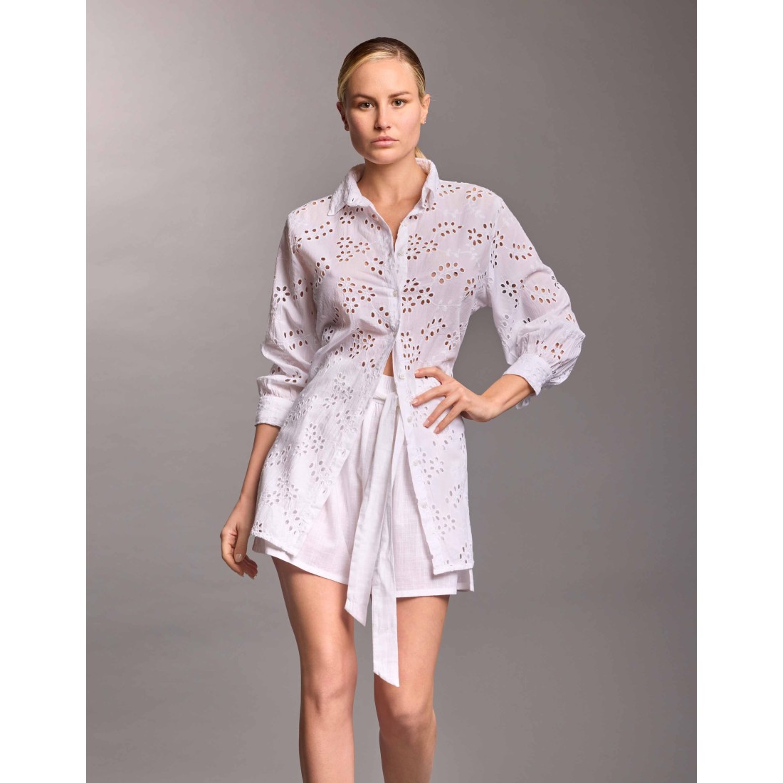 PALOMA MAXI CAMICIA VACANZE ITALIANE 018 BIANCO