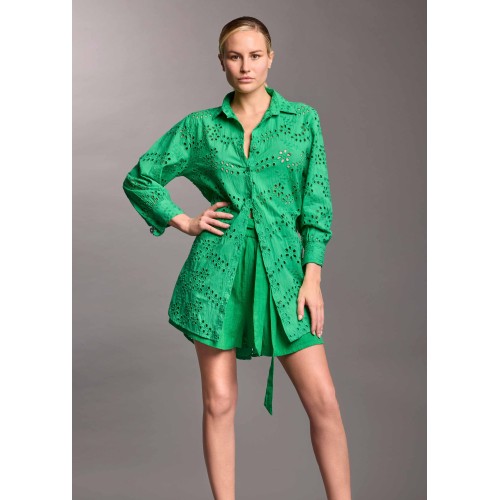 PALOMA MAXI CAMICIA VACANZE ITALIANE 018 VERDE