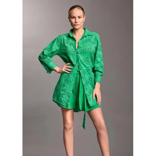 PALOMA MAXI CAMICIA VACANZE ITALIANE 018 VERDE