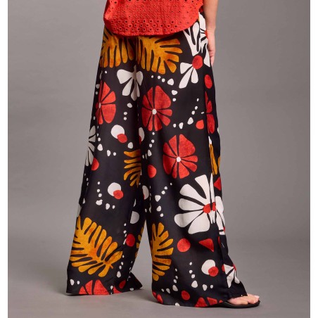 PANTALONE PALAZZO VACANZE ITALIANE 121 MULTICOLOR