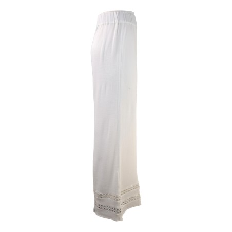 PANTALONE PALAZZO ICONIQUE 113 BIANCO