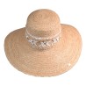 CAPPELLO RAFFIA CON APPLICAZIONI PHO FIRENZE 9021001 BIANCO