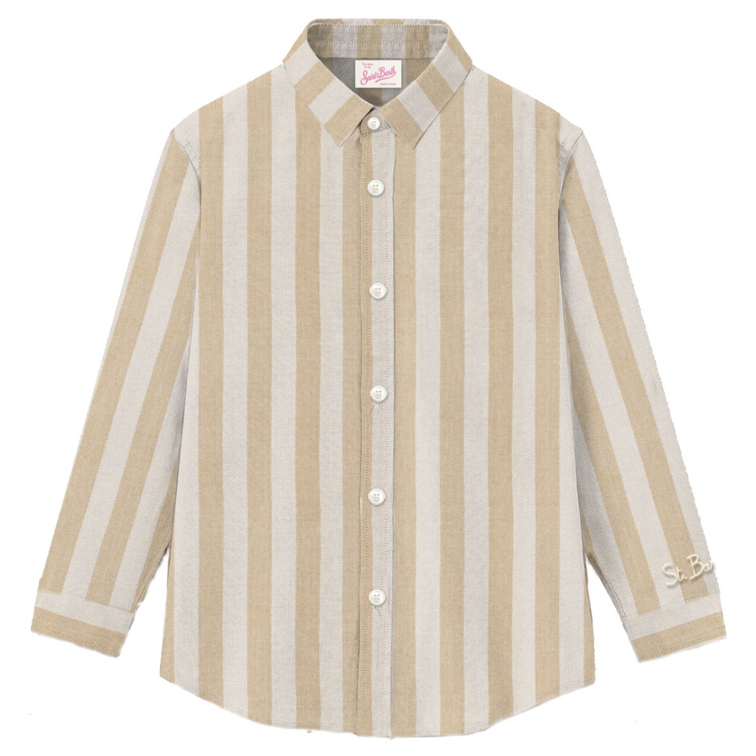 MEREDITH SHIRT LINEN STRIPES POP V1110 MC2 SAINT BARTH MDH001 05739H