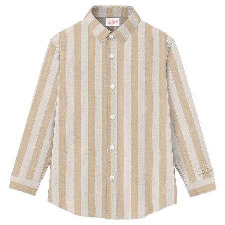 MEREDITH SHIRT LINEN STRIPES POP V1110 MC2 SAINT BARTH MDH001 05739H