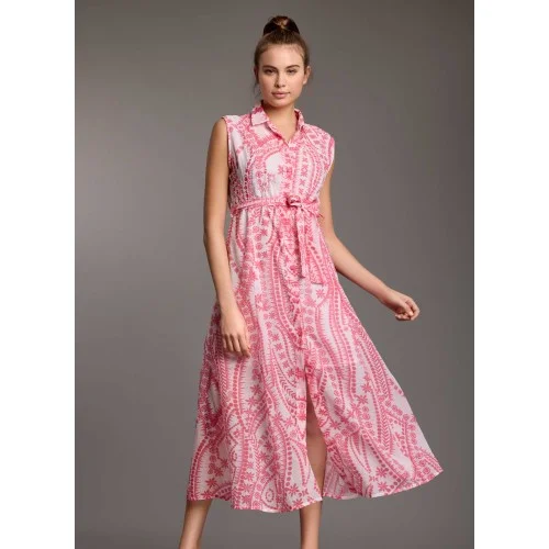 IRIS MAXI ABITO CAMICIA ICONIQUE 040 ROSA