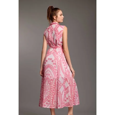IRIS MAXI ABITO CAMICIA ICONIQUE 040 ROSA