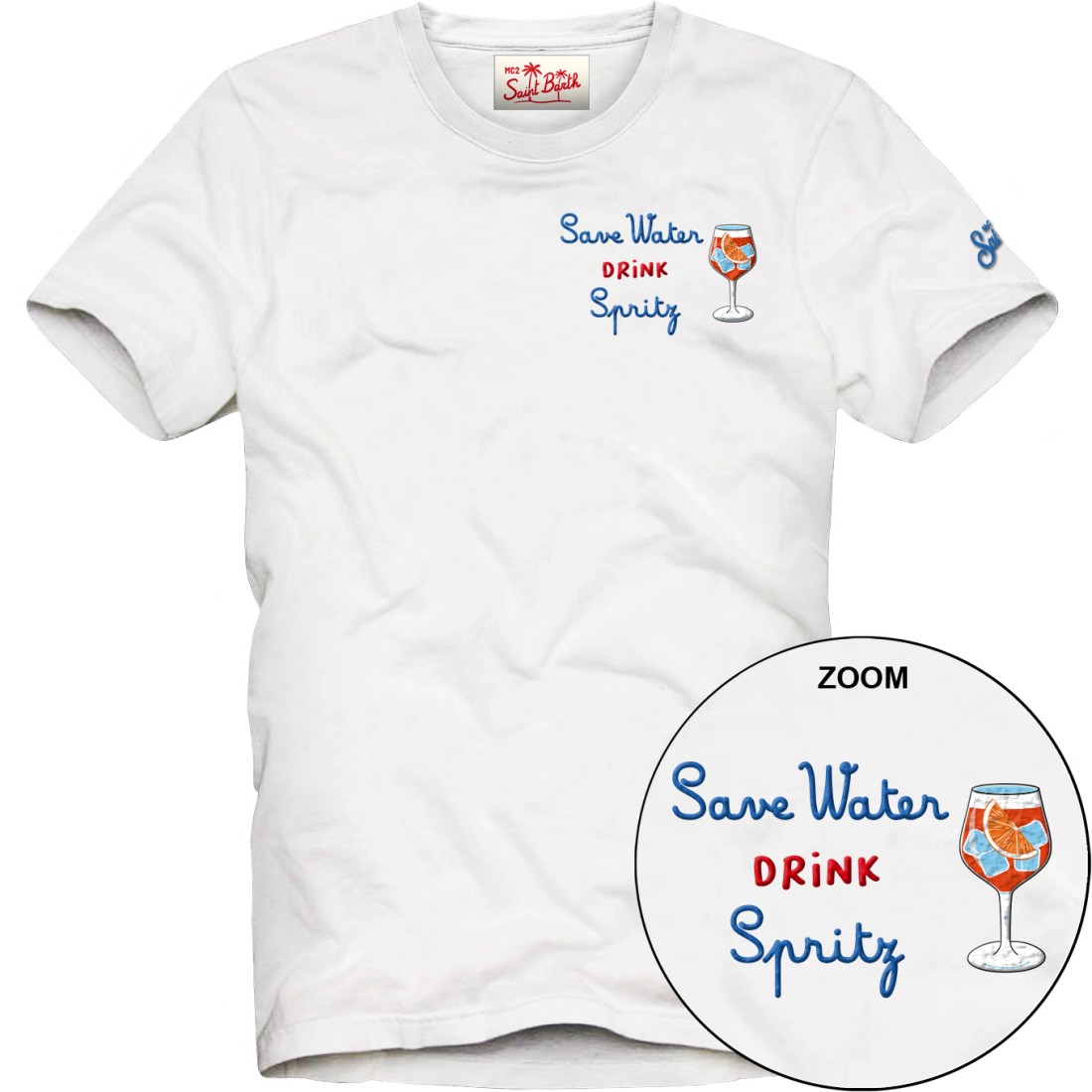 PORTOFINO T-SHIRT DRINK SPRITZ SAVE MC2 SAINT BARTH POT0001 05267H
