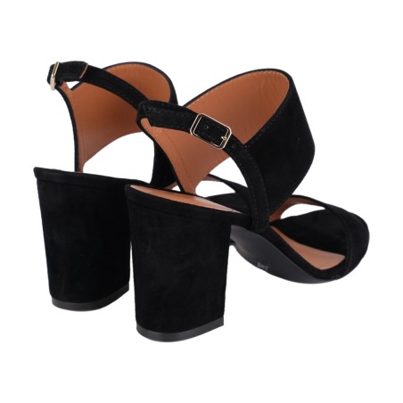 SANDALO DOPPIA FASCIA VIA ROMA 15 3284 NERO