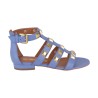 SANDALO BASSO BORCHIE BOTTONE VIA ROMA 15 3714 GLICINE