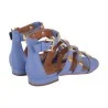 SANDALO BASSO BORCHIE BOTTONE VIA ROMA 15 3714 GLICINE