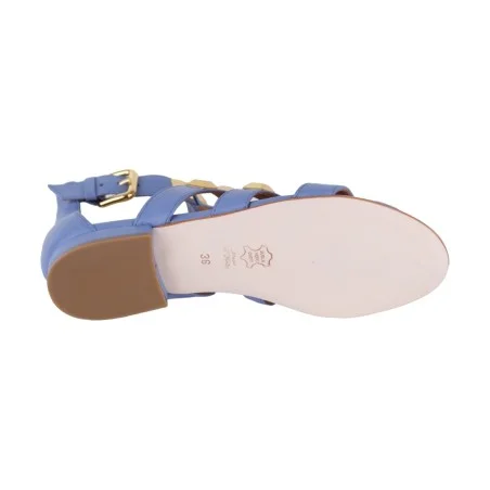 SANDALO BASSO BORCHIE BOTTONE VIA ROMA 15 3714 GLICINE