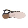 SANDALO BASSO BORCHIE BOTTONE VIA ROMA 15 3714 NERO