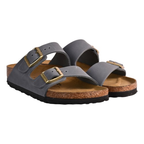 CIABATTA ARIZONA OILED LEATHER BIRKENSTOCK 1029253 GRAY