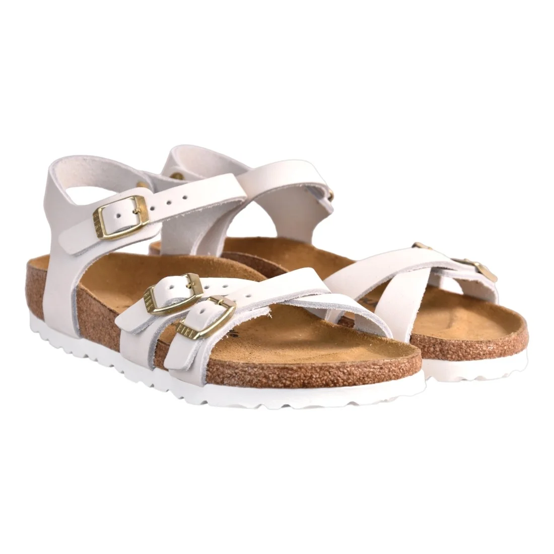 SANDALO KUMBA NUBUCK LEATH BIRKENSTOCK 1029417 WHITE