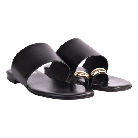 CIABATTA CON PASSADITO ORO J.O.LUXURY STYLE 8027 NERO