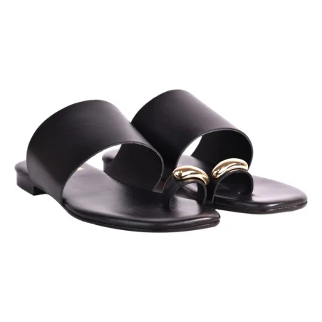 CIABATTA CON PASSADITO ORO J.O.LUXURY STYLE 8027 NERO