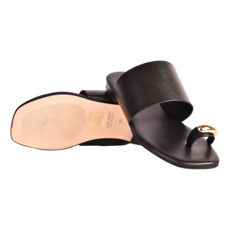 CIABATTA CON PASSADITO ORO J.O.LUXURY STYLE 8027 NERO