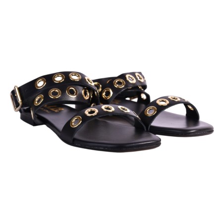 SANDALO FORI ORO J.O.LUXURY STYLE 8096 NERO