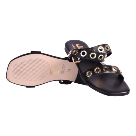 SANDALO FORI ORO J.O.LUXURY STYLE 8096 NERO