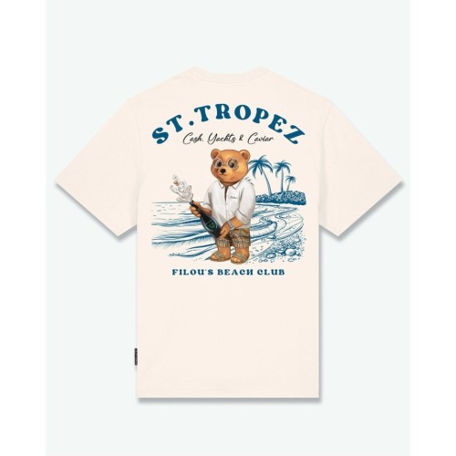 T-SHIRT FILOU 114 BACKPRINT ST.TROPEZ BARON FILOU FIL114TSTR PEARL