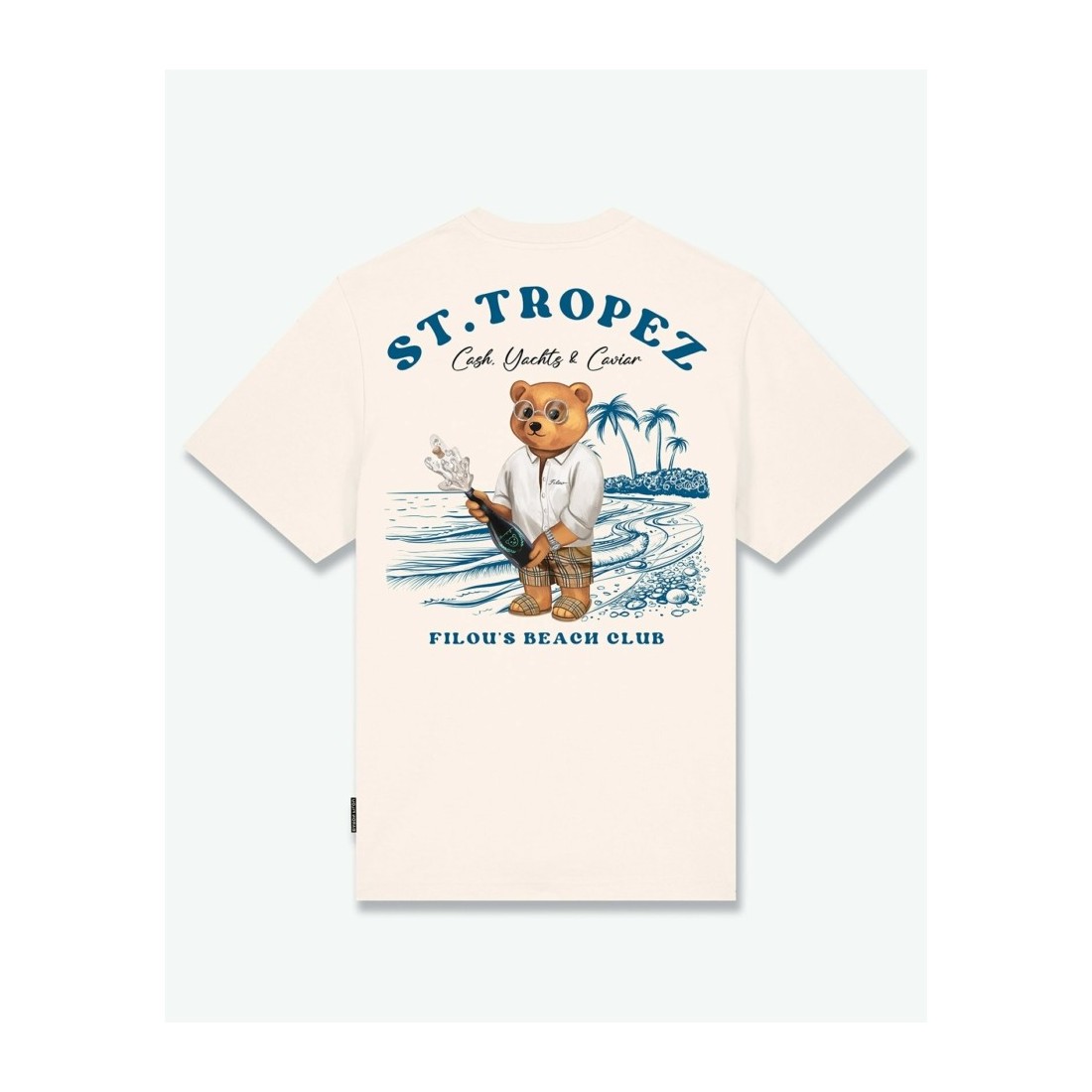 T-SHIRT FILOU 114 BACKPRINT ST.TROPEZ BARON FILOU FIL114TSTR PEARL