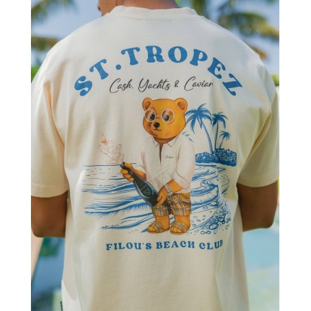 T-SHIRT FILOU 114 BACKPRINT ST.TROPEZ BARON FILOU FIL114TSTR PEARL